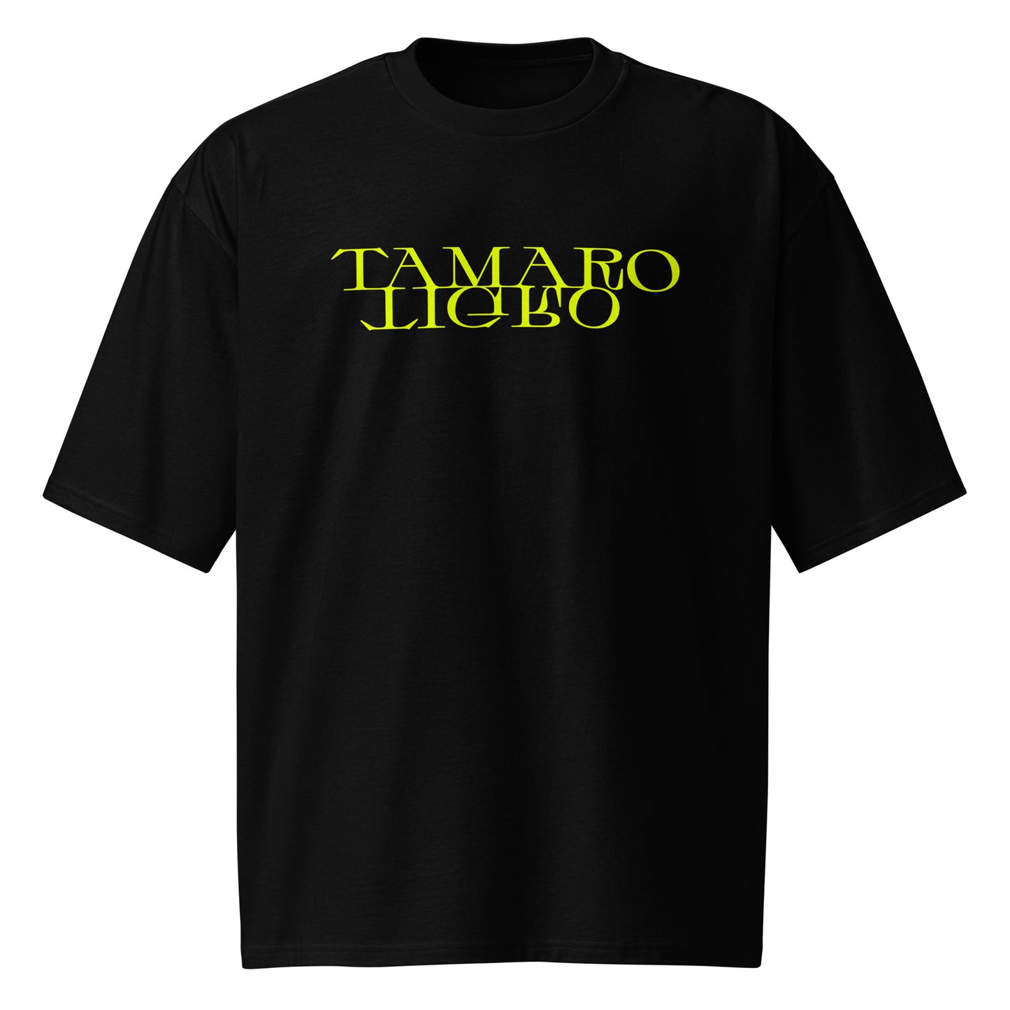 Black heavyweight oversized t-shirt with Tamaro Tigro logo – Tamaro Tigro Signal Tee