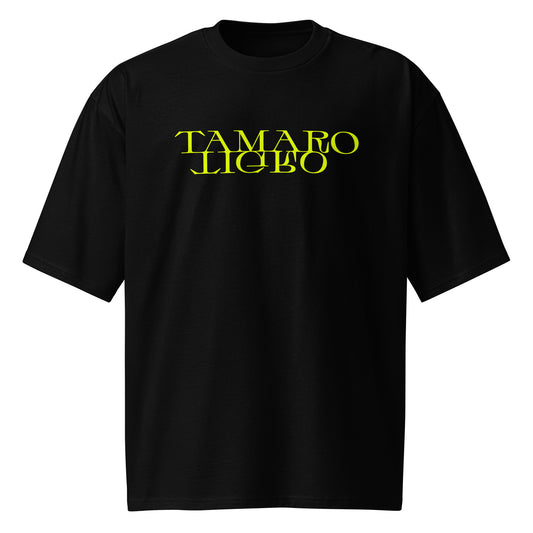 Black heavyweight oversized t-shirt with Tamaro Tigro logo – Tamaro Tigro Signal Tee