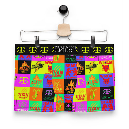 Bold print boxer briefs with mid-rise fit, lined pouch, and stretch waistband – Tamaro Tigro TamaroBoy Briefs