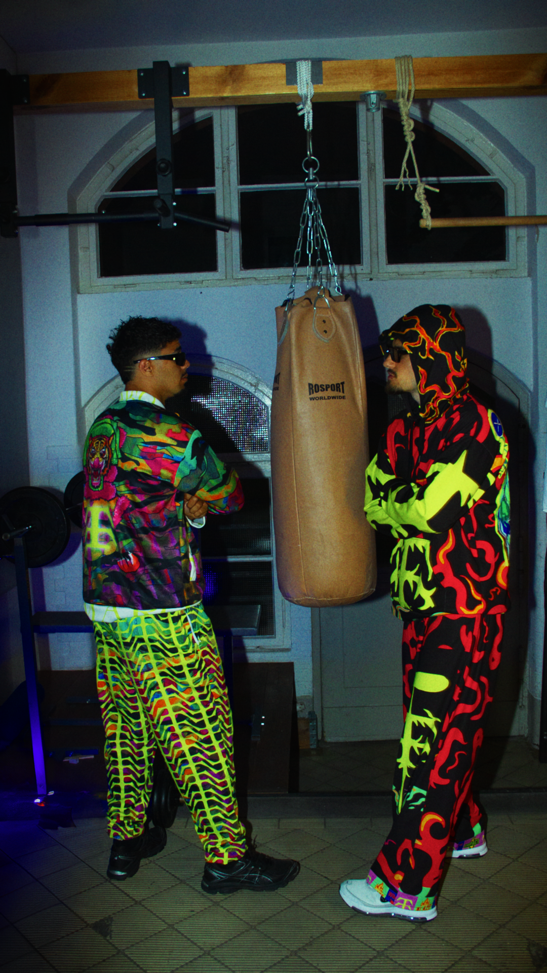 Black trackpants with mesh lining, cuffed ankles, and zip pockets – Tamaro Tigro TigroCore Trackpants