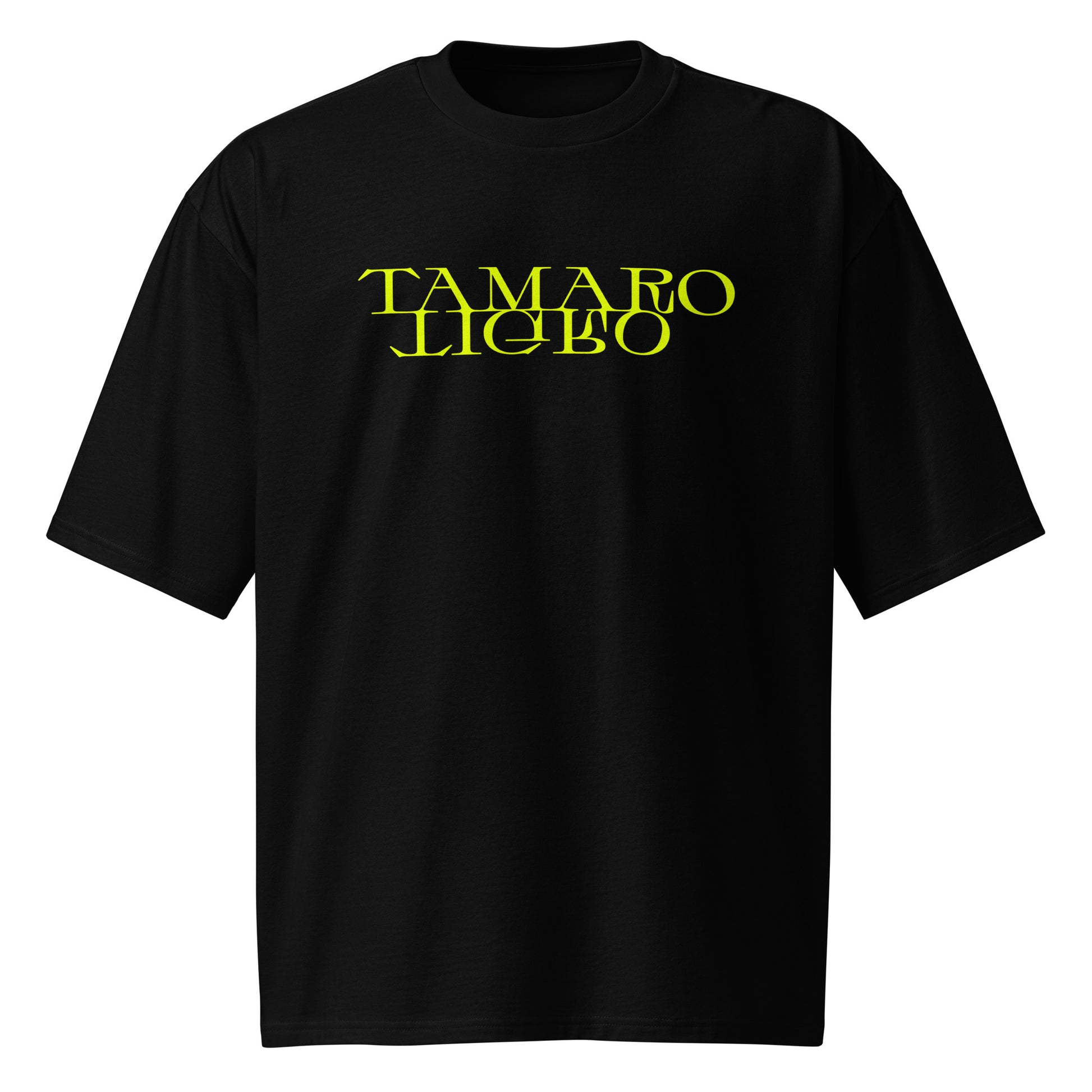Black heavyweight oversized t-shirt with Tamaro Tigro logo – Tamaro Tigro Signal Tee