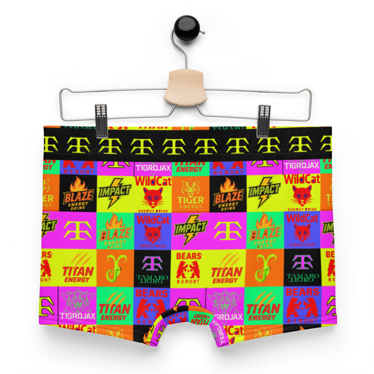 Bold print boxer briefs with mid-rise fit, lined pouch, and stretch waistband – Tamaro Tigro TamaroBoy Briefs