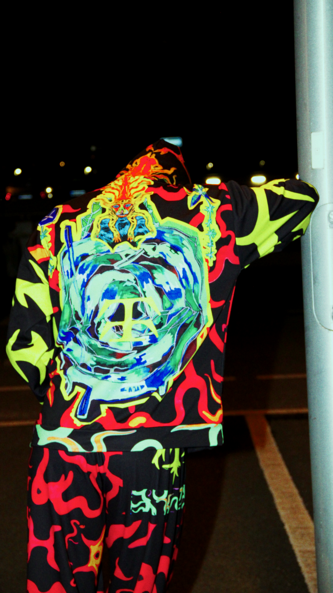 All-over print unisex hoodie with double-lined hood and fleece lining – Tamaro Tigro TurboFyre Hoodie